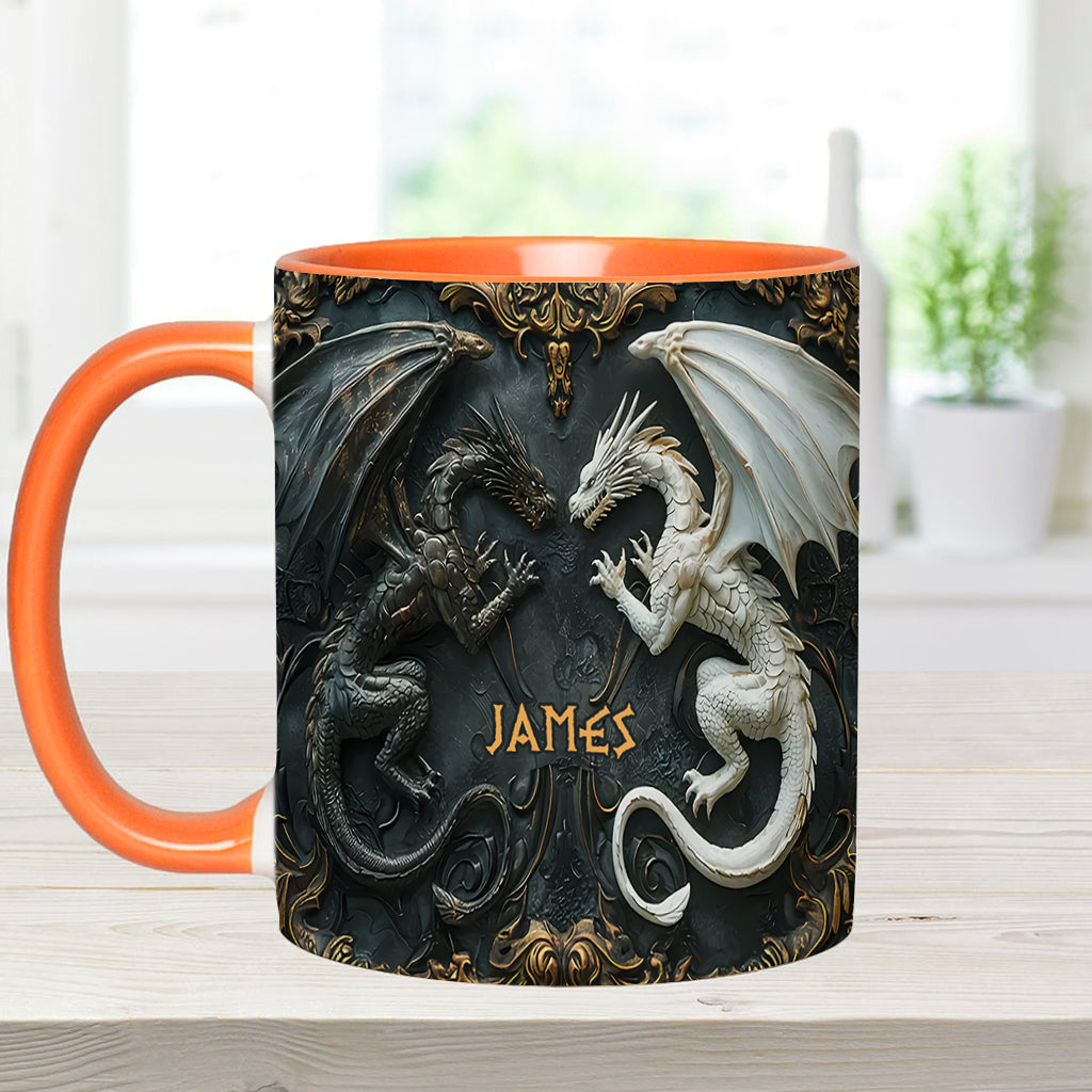 Personalisierte Tasse mit Drachenmotiv