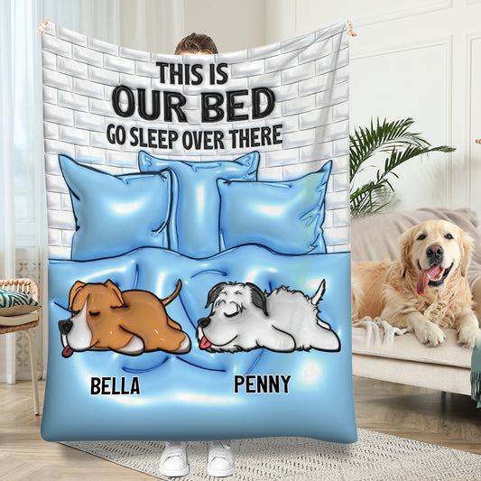 Ceci est mon lit - Couverture personnalisée pour chien