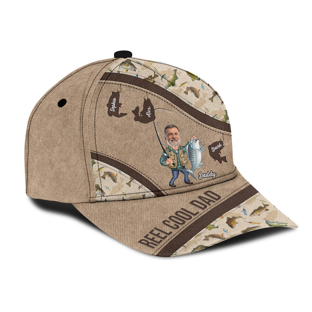 Reel Cool Dad - Personalisierte Angel-Klassiker-Kappe