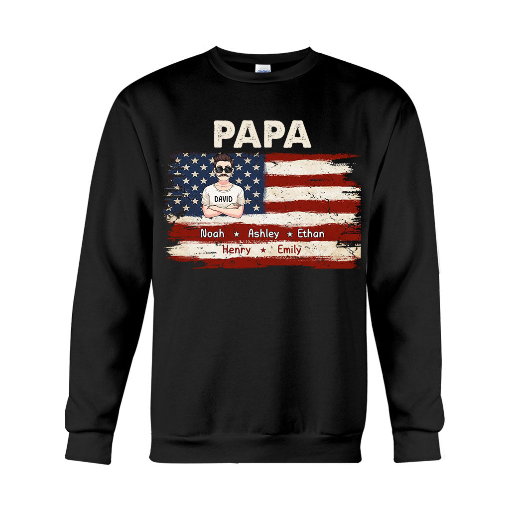Dad's Life 4th Of July - Personalized Father T-shirt And Hoodie