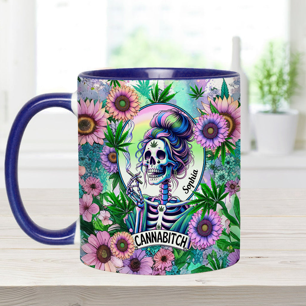 Cannabitch – Personalisierter Becher mit Cannabis-Akzent