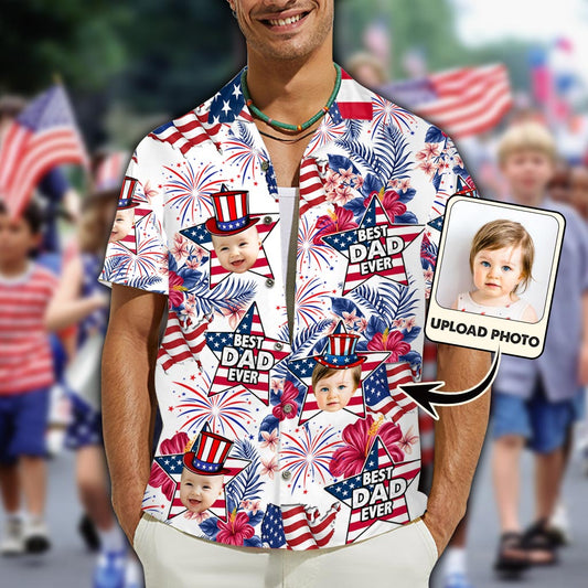 Best Dad Ever - Personalized Father Hawaiian Shirt