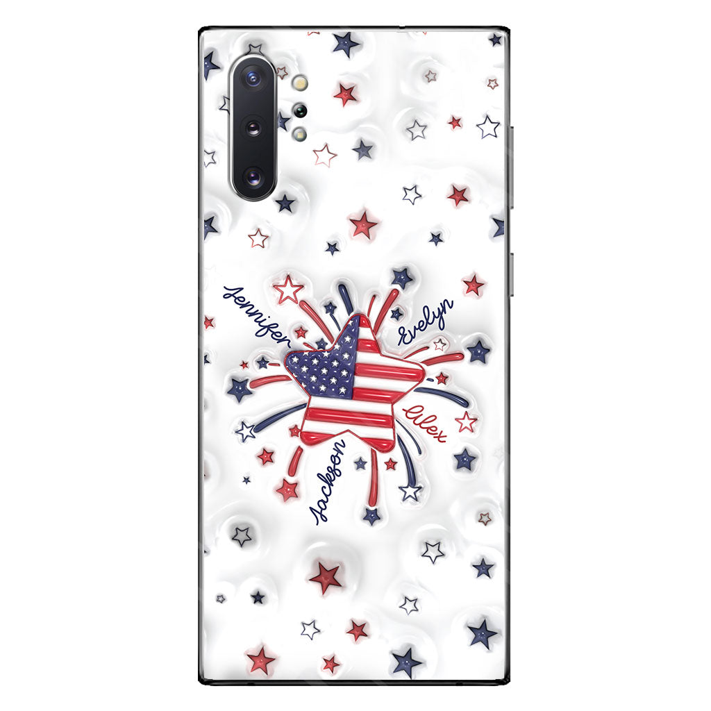 Grandma's Little Star 4th Of July - Personalized Grandma Phone Case