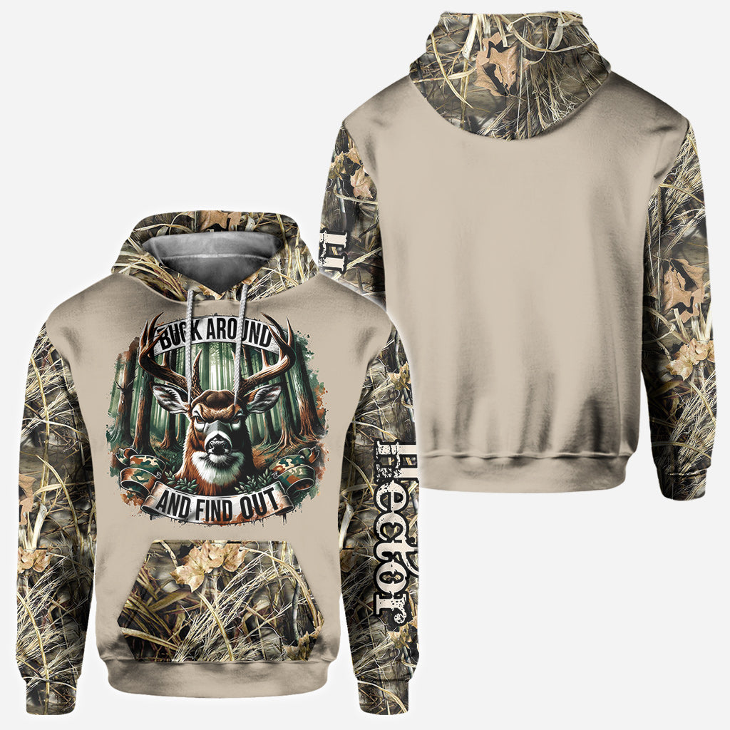 Chassez partout et découvrez-le ! - T-shirt de chasse personnalisé