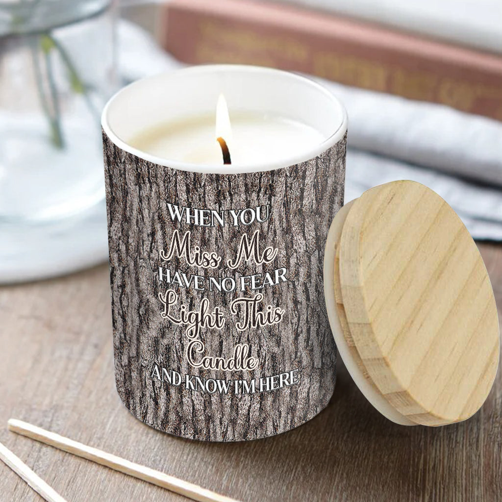 Light This Candle - Personalized Memorial Candle With Wooden Lid