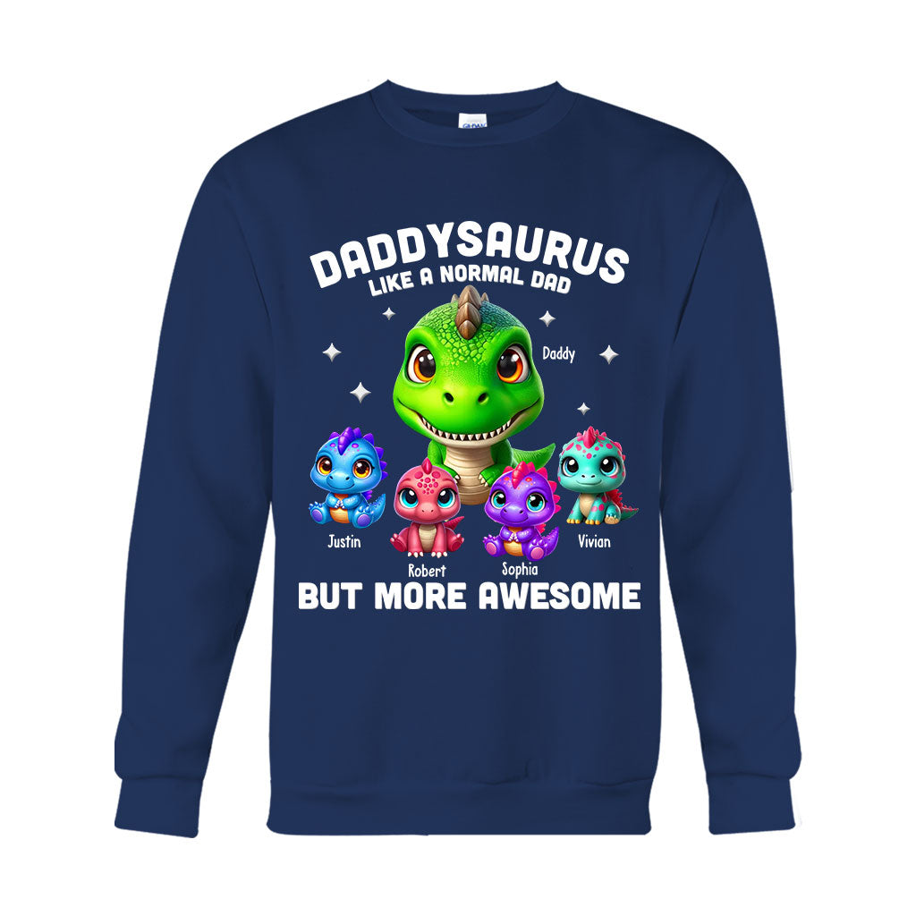 Daddysaurus Grandpasaurus 3D Dinosaurs - Personalized Father T-shirt And Hoodie