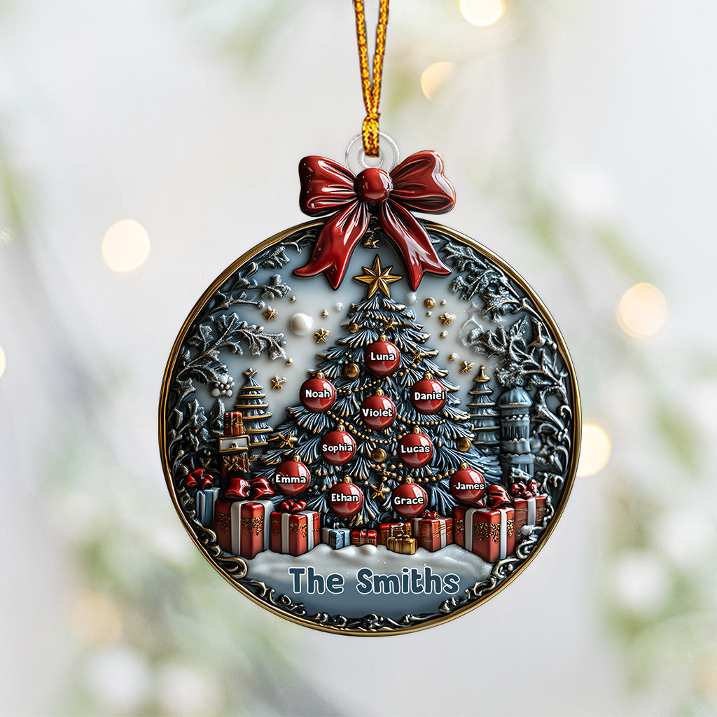 Joyeux Noël - Ornement de Noël personnalisé pour la famille