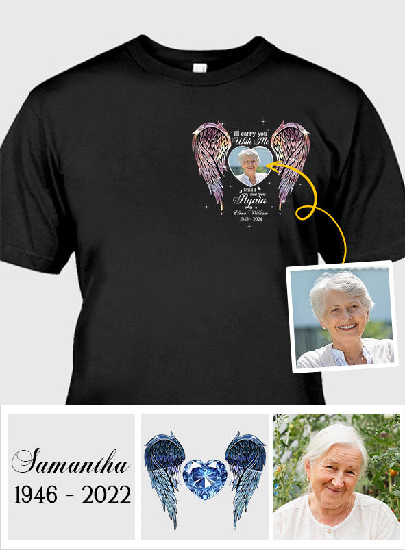 Memorial Wings Your Wings Were Ready But My Heart Was Not - Personalized Memorial T-shirt And Hoodie