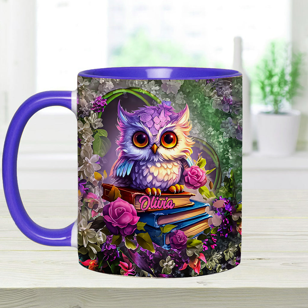 Mug personnalisé « Magnifique hibou pour les amoureux des livres »