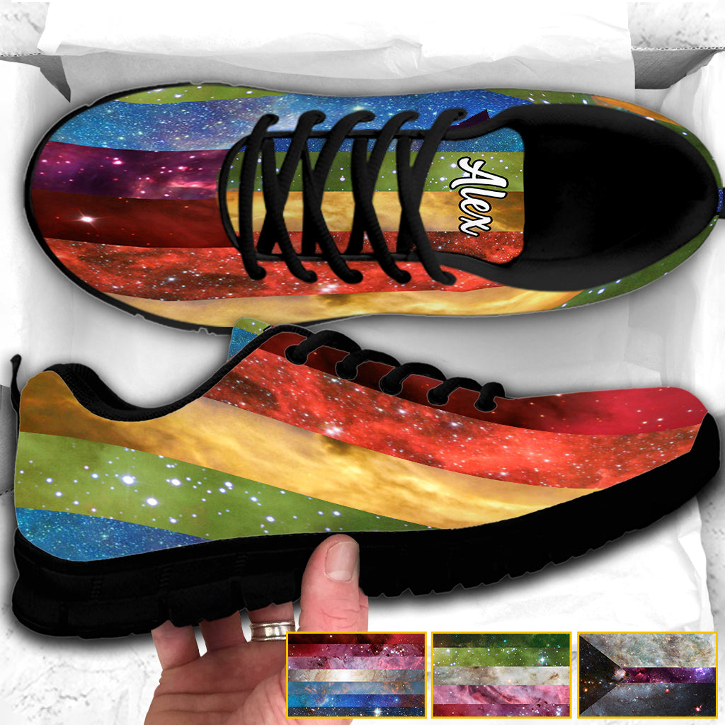 Baskets personnalisées Pride Rainbow Galaxy - Soutien LGBT