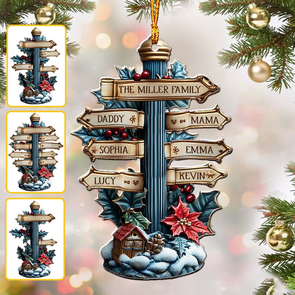 Die Freude an Weihnachten ist die Familie – Personalisierter, individuell geformter Weihnachtsschmuck in Familienform
