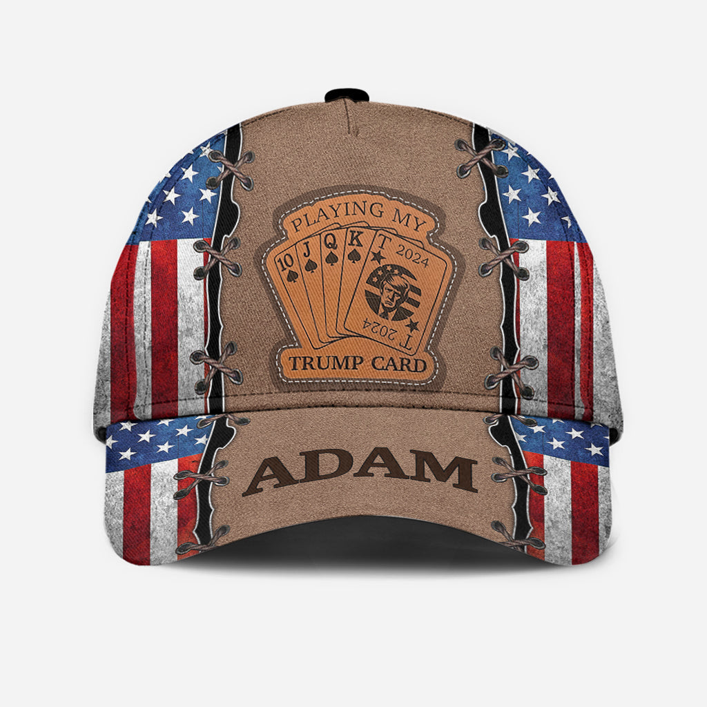 Casquette classique personnalisée Trump 2024 « Je joue ma carte T »