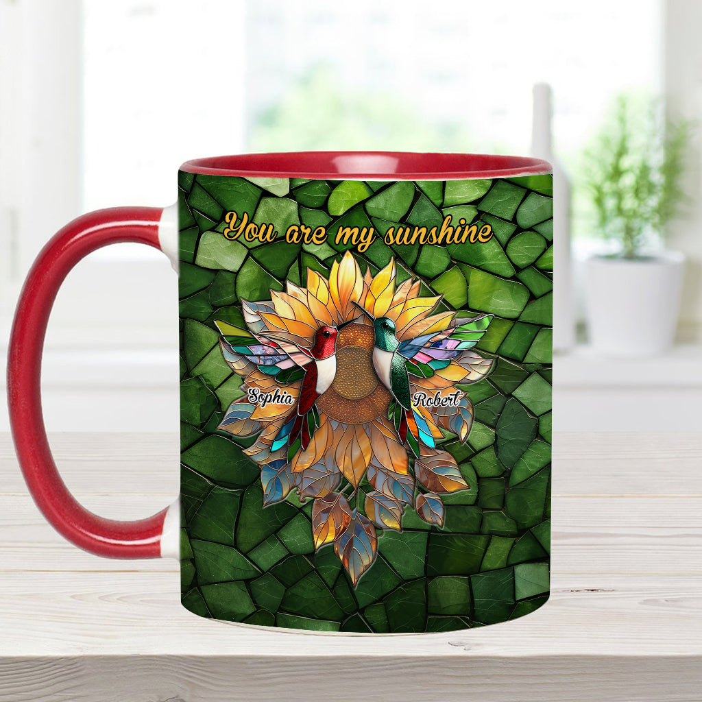 You Are My Sunshine - Personalized Couple Accent Mug