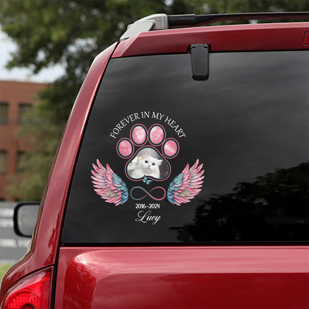 Forever In My Heart - Personalized Dog Decal Die Cut