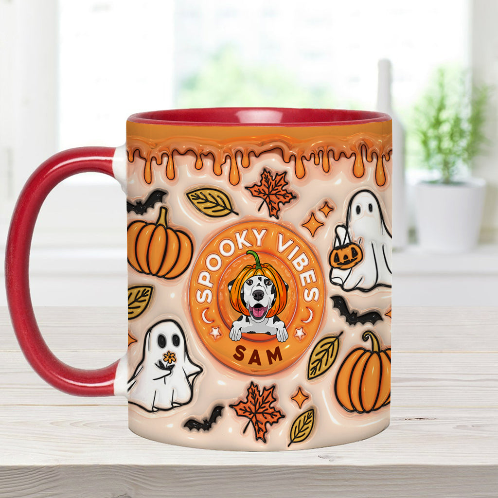 Gruselige Stimmung! Geisterfall – Personalisierte Tasse mit Hundemotiv