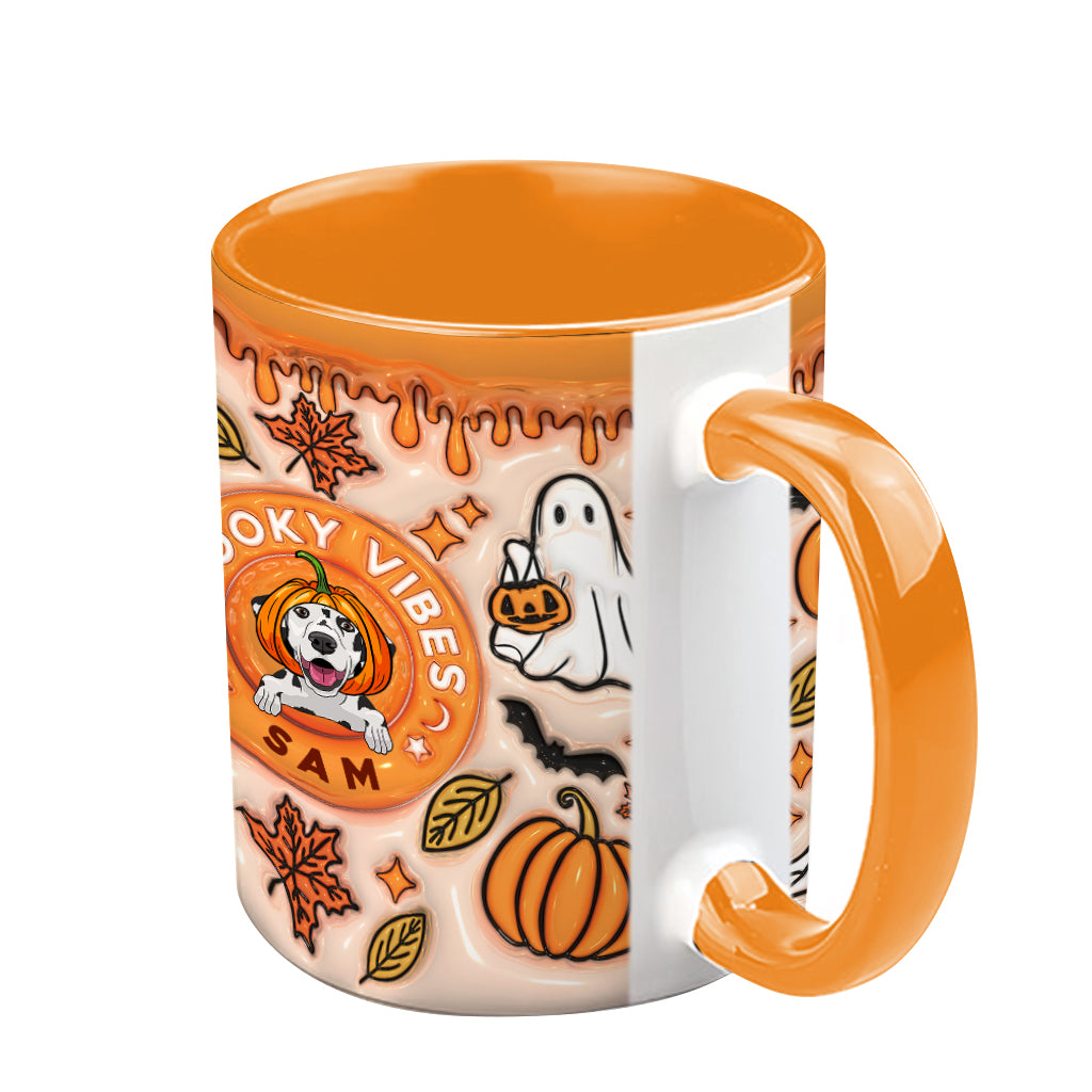 Gruselige Stimmung! Geisterfall – Personalisierte Tasse mit Hundemotiv