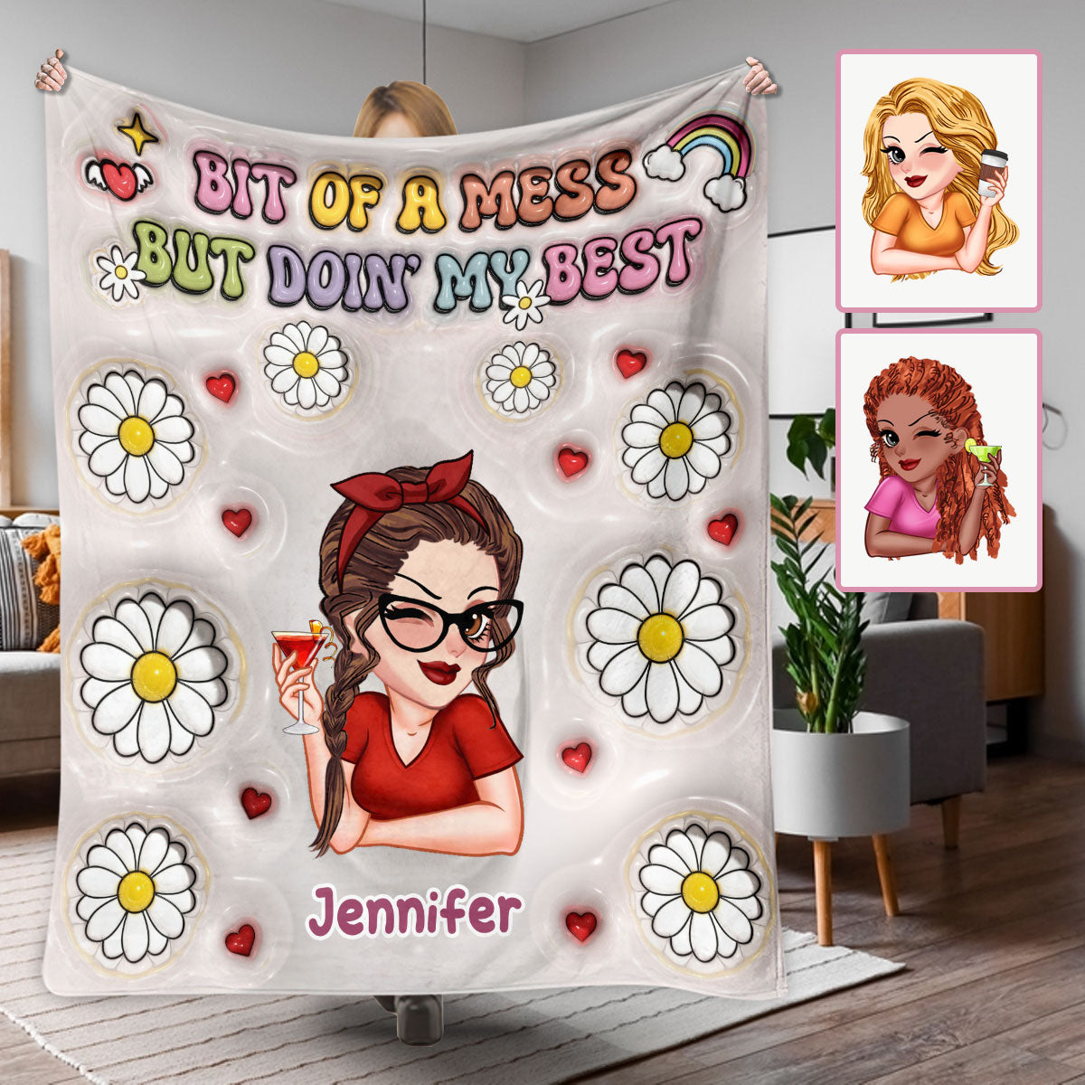 Ich gebe mein Bestes – personalisierte Decke