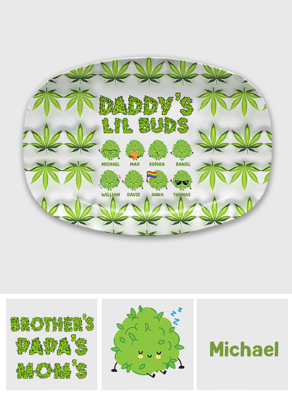 Lil Buds Rolling - Personalized Weed Plate