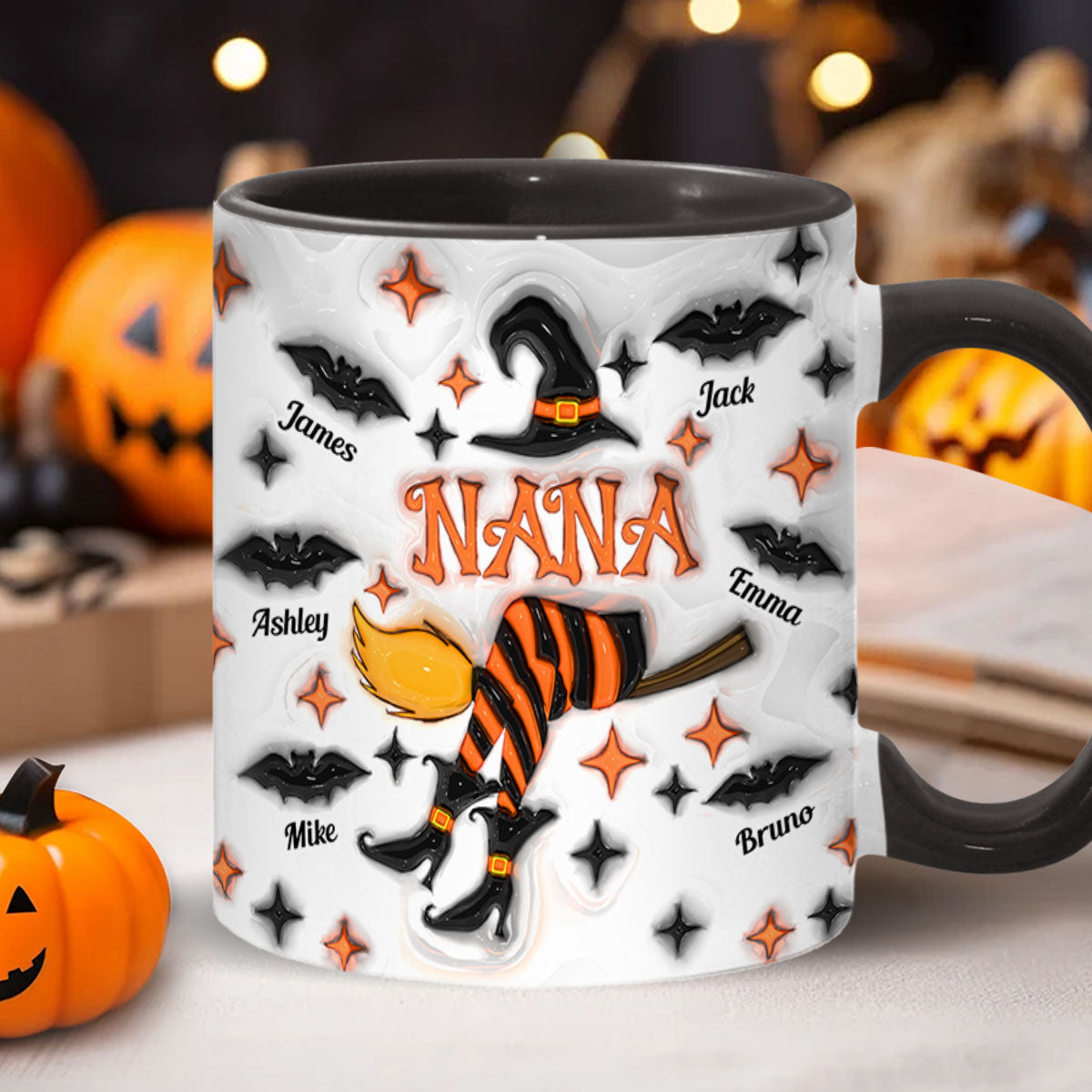 Nana Liffe/ Grandma Life/ Mama Life... - Personalized Grandma Accent Mug