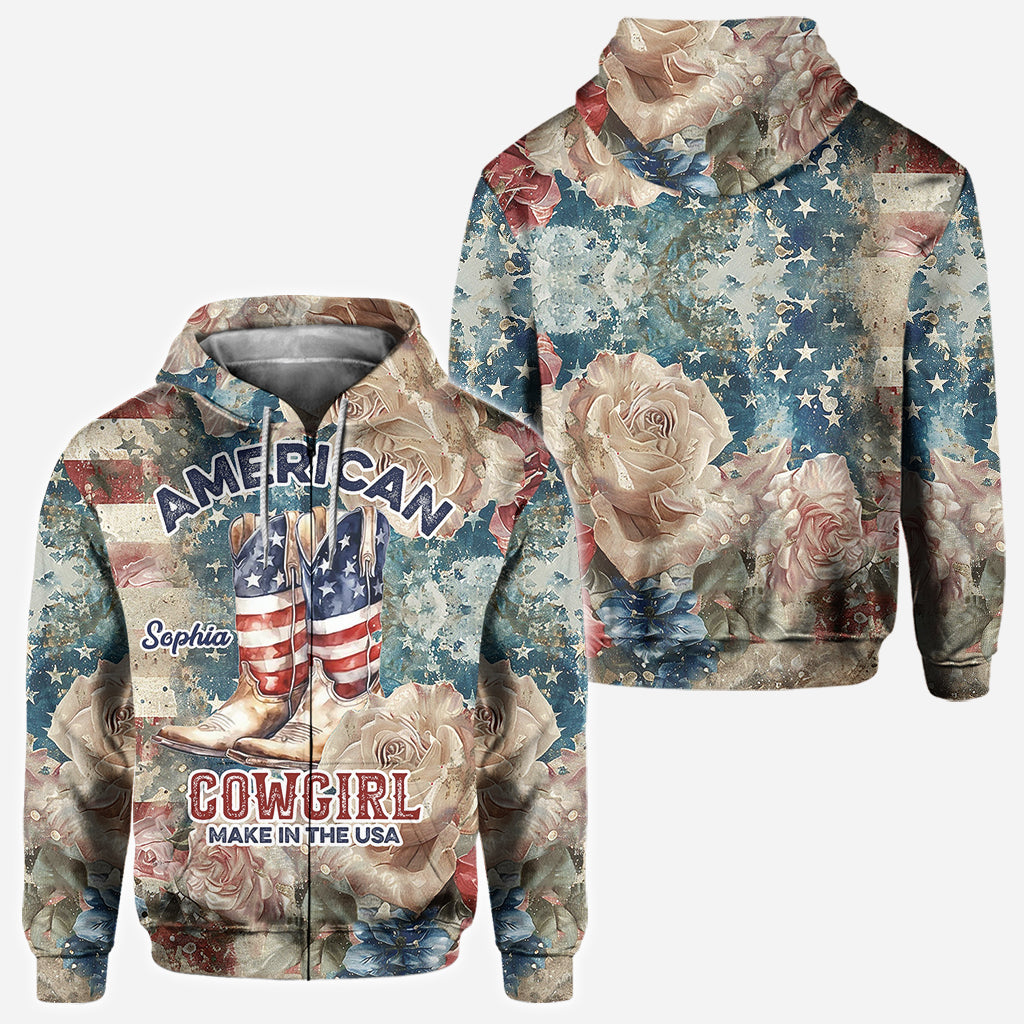 Amerikanisches Cowgirl – Personalisiertes Country-Girl-Shirt