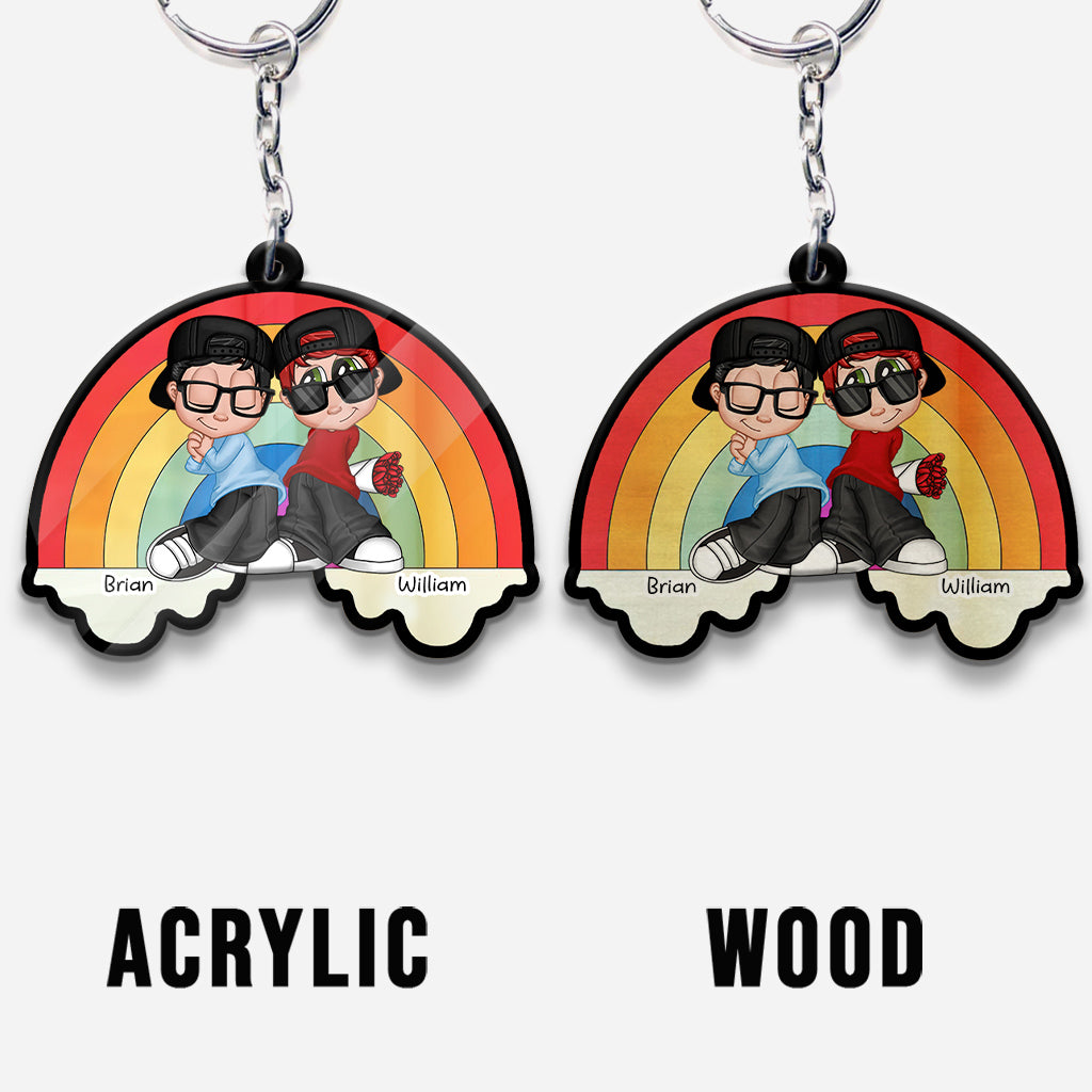 I Like You And I Love You - Personalized LGBT Support Keychain