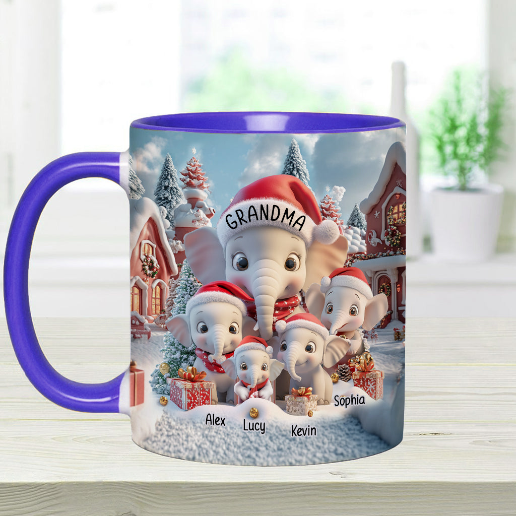 Beliebiger Titel: Niedlicher Elefant – Personalisierte Tasse mit Oma-Akzent