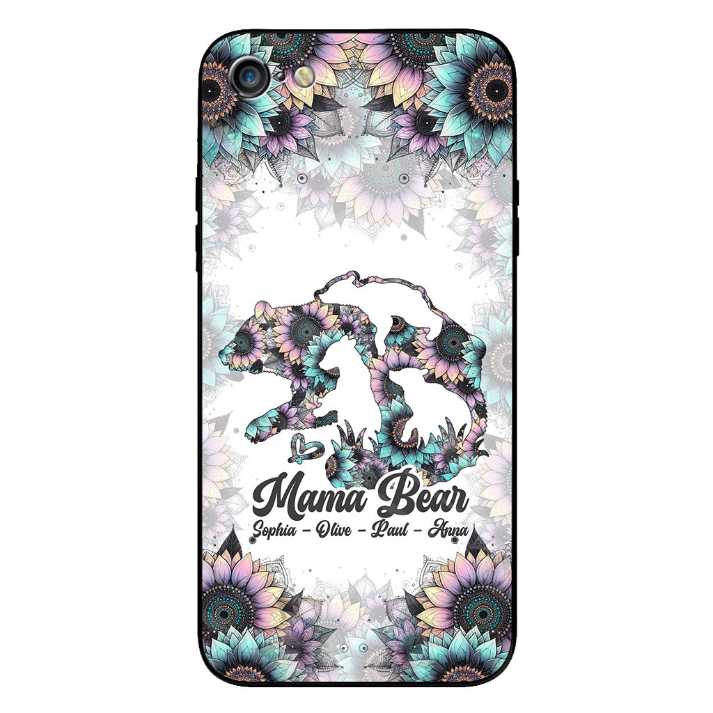 Mama Bear - Personalized Mother Clear Phone Case