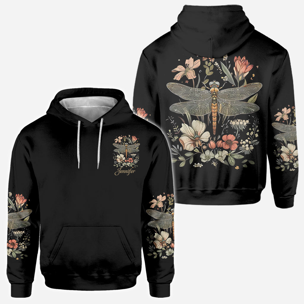 Libelle & Blumen - Personalisiertes Libellen-Shirt