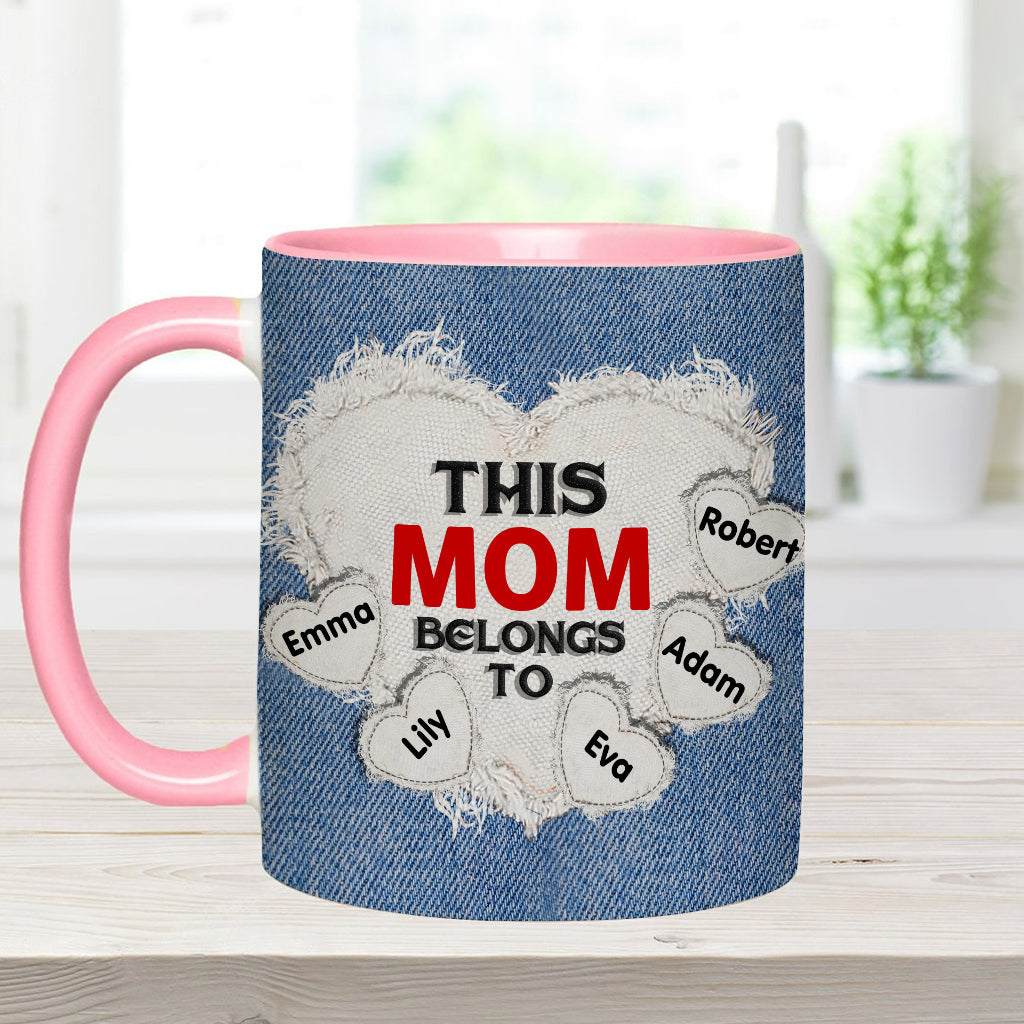 This Mom Belongs To - Personalized Mother Accent Mug