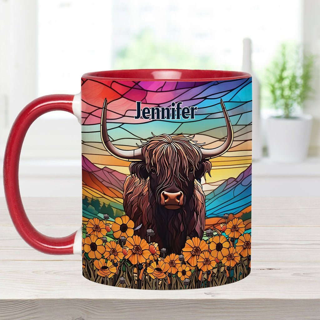 Liebe Hochlandrinder - Personalisierte Tasse