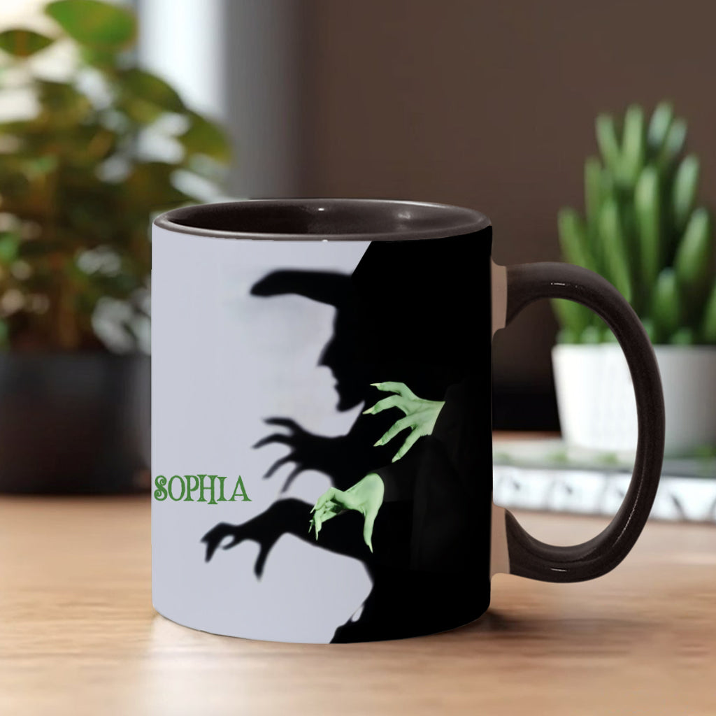 Halloween Witch Shadow - Personalized Witch Accent Mug