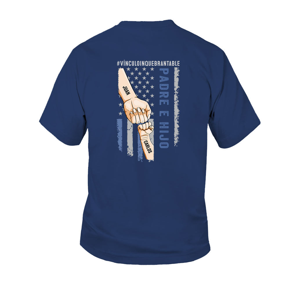 Padre E Hijos Vínculo Inquebrantable - Personalized Father T-shirt and Hoodie
