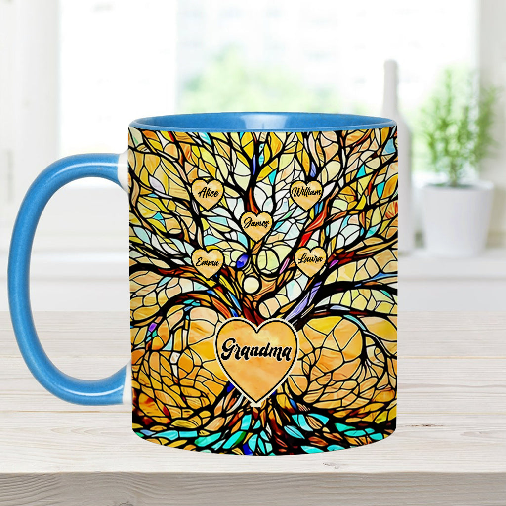 Our Family Tree - Personalized Grandma Accent Mug