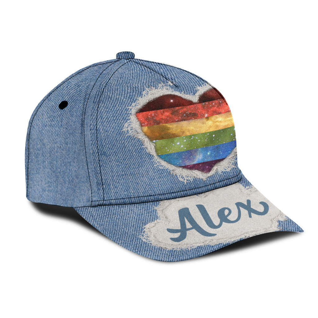 Pride Rainbow Galaxy – Personalisierte klassische LGBT-Unterstützungskappe