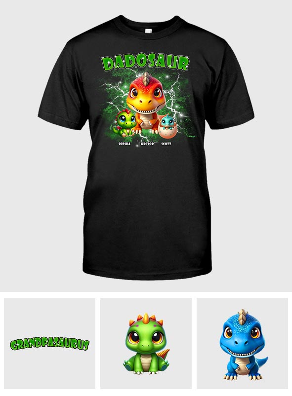 Dadosaur Thunder Bootleg - Personalized Father T-shirt And Hoodie