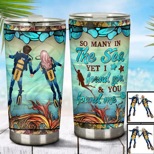 You & Me And The Sea - Personalized Scuba Diving Tumbler