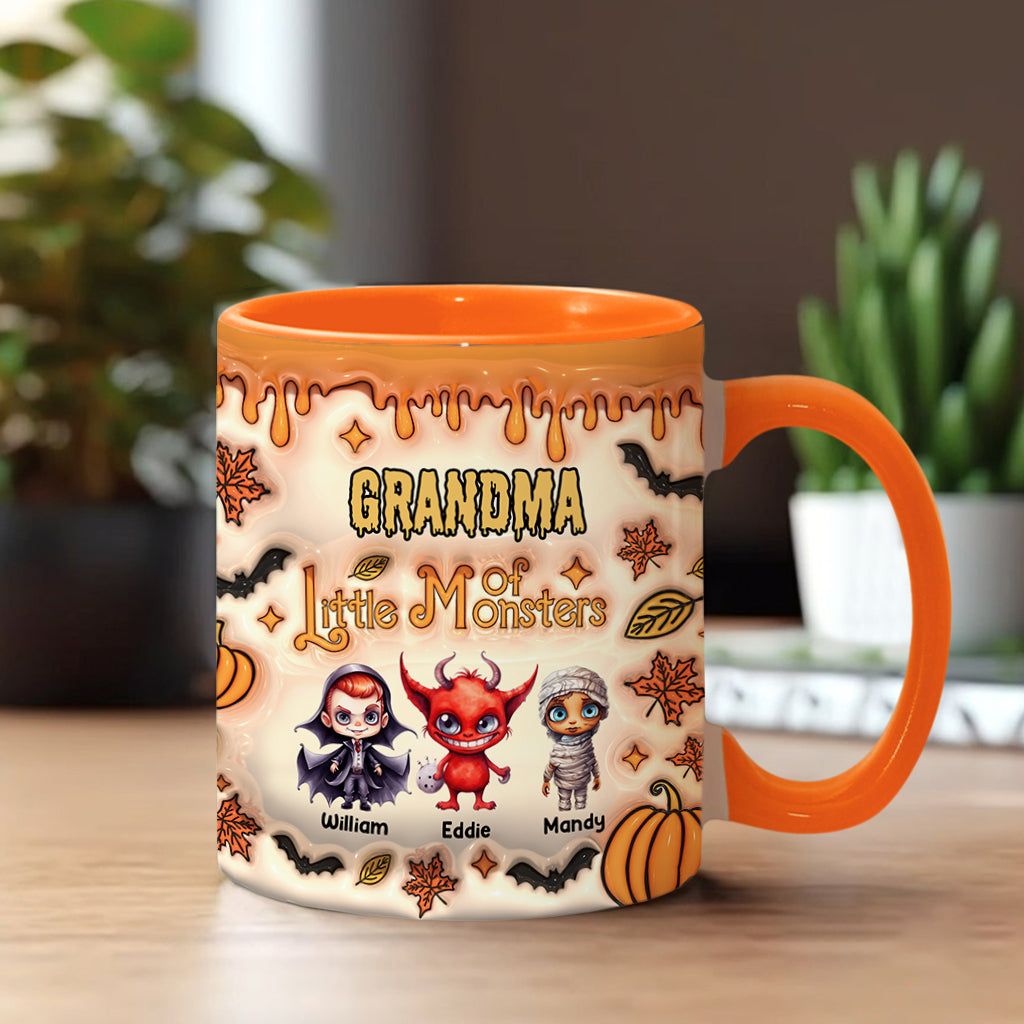 Grandma Of Little Nightmares - Personalized Grandma Accent Mug