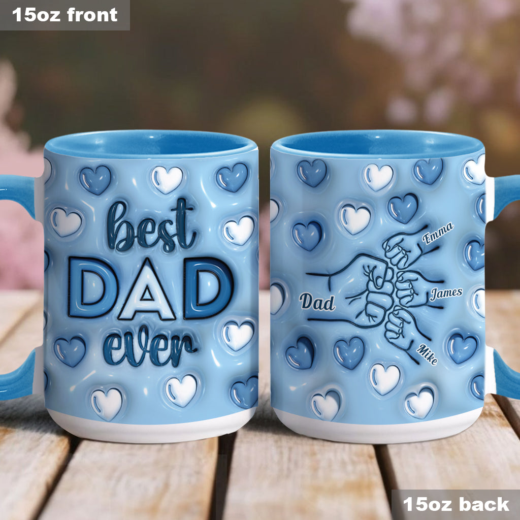 Best Dad Ever - Personalized Father Accent Mug