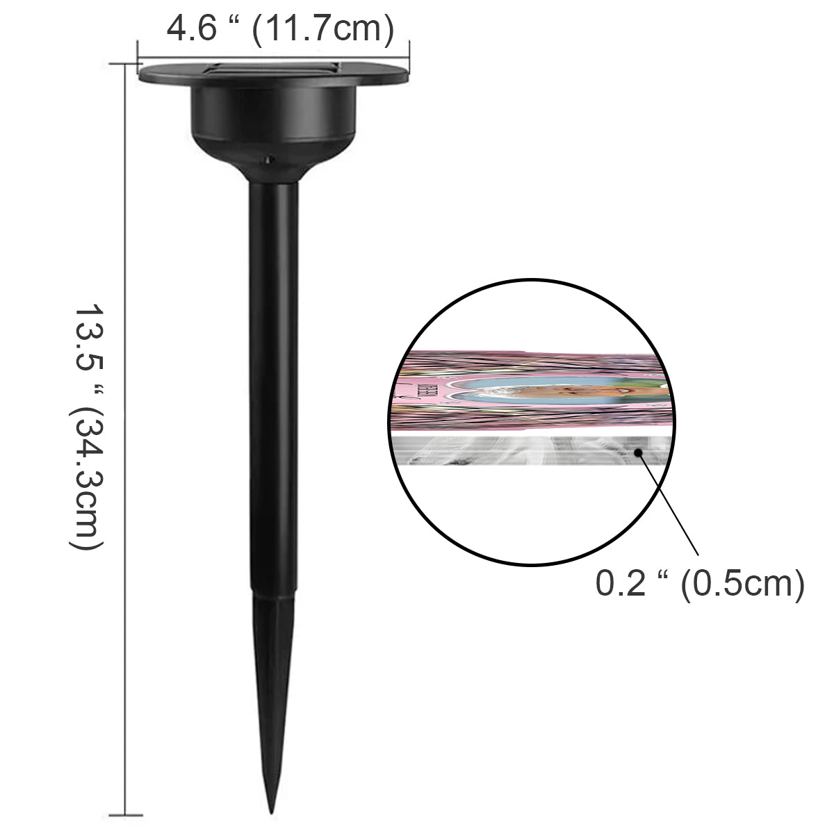 Your Wings Were Ready But My Heart Was Not - Personalized Memorial Garden Solar Light