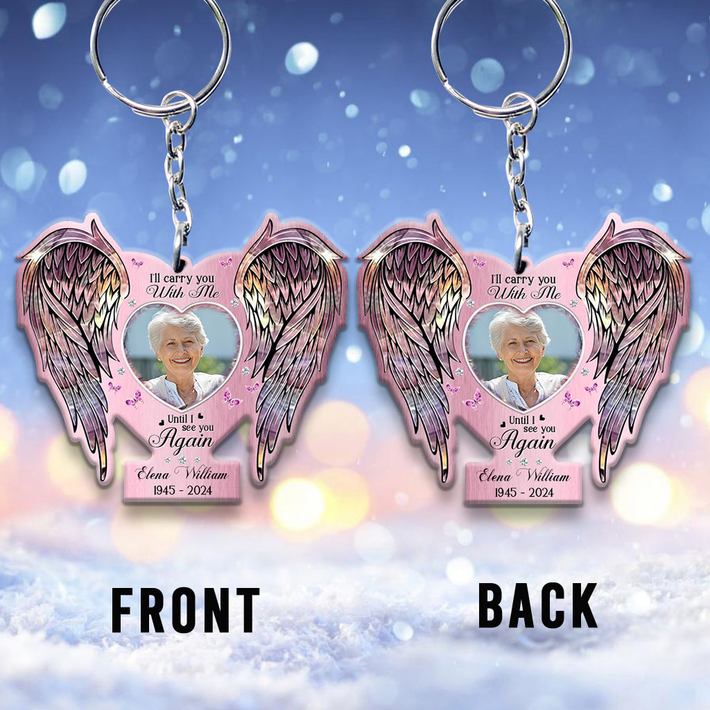 Memorial Wings Your Wings Were Ready But My Heart Was Not - Personalized Memorial Keychain