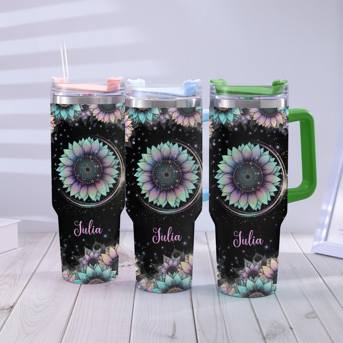 You Are My Sunshine - Personalized Turtle Tumbler With Handle