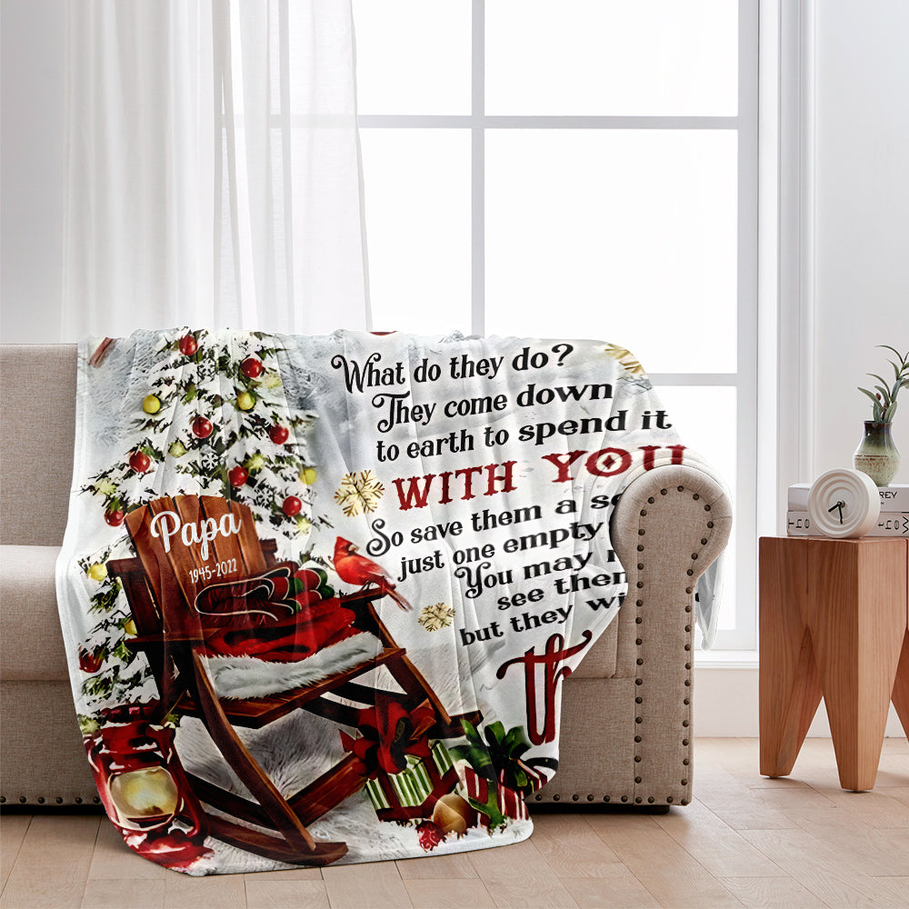 Christmas In Heaven - Personalized Memorial Blanket