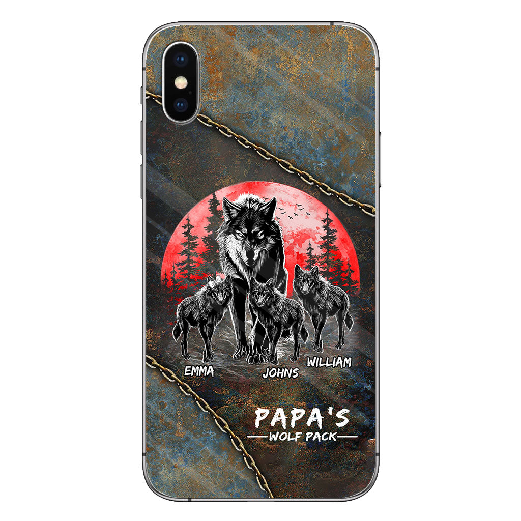 Papa Wolf Pack - Personalized Father Phone Case