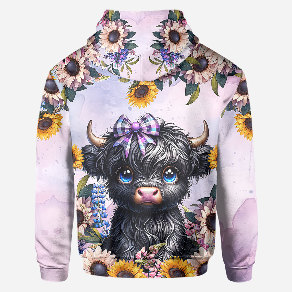 Niedliches kleines Kuh-Shirt mit Allover-Personalisierung
