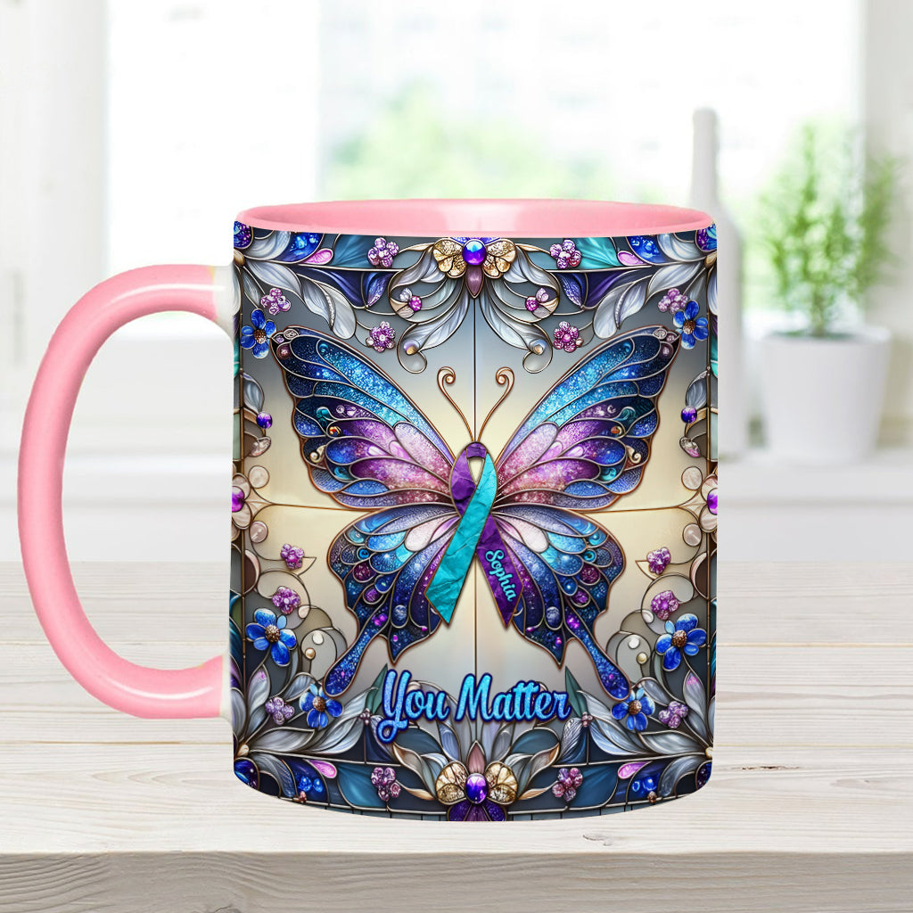 You Matter - Personalized Suicide Prevention Accent Mug