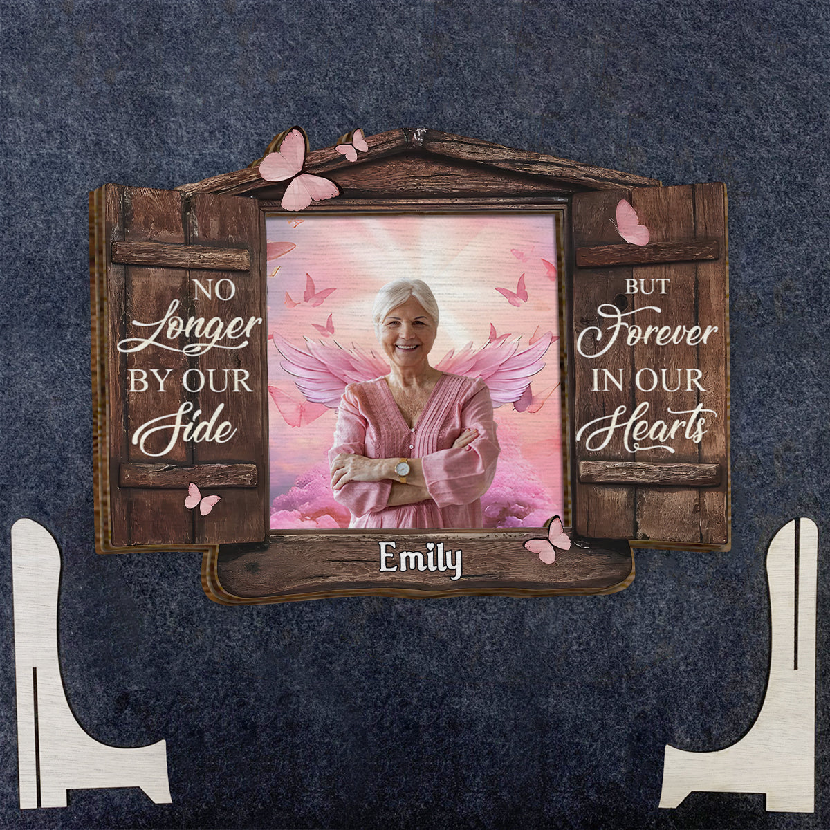 Never Forgotten - Personalized Memorial 2 Layered Wood Sign / Wood Plaque
