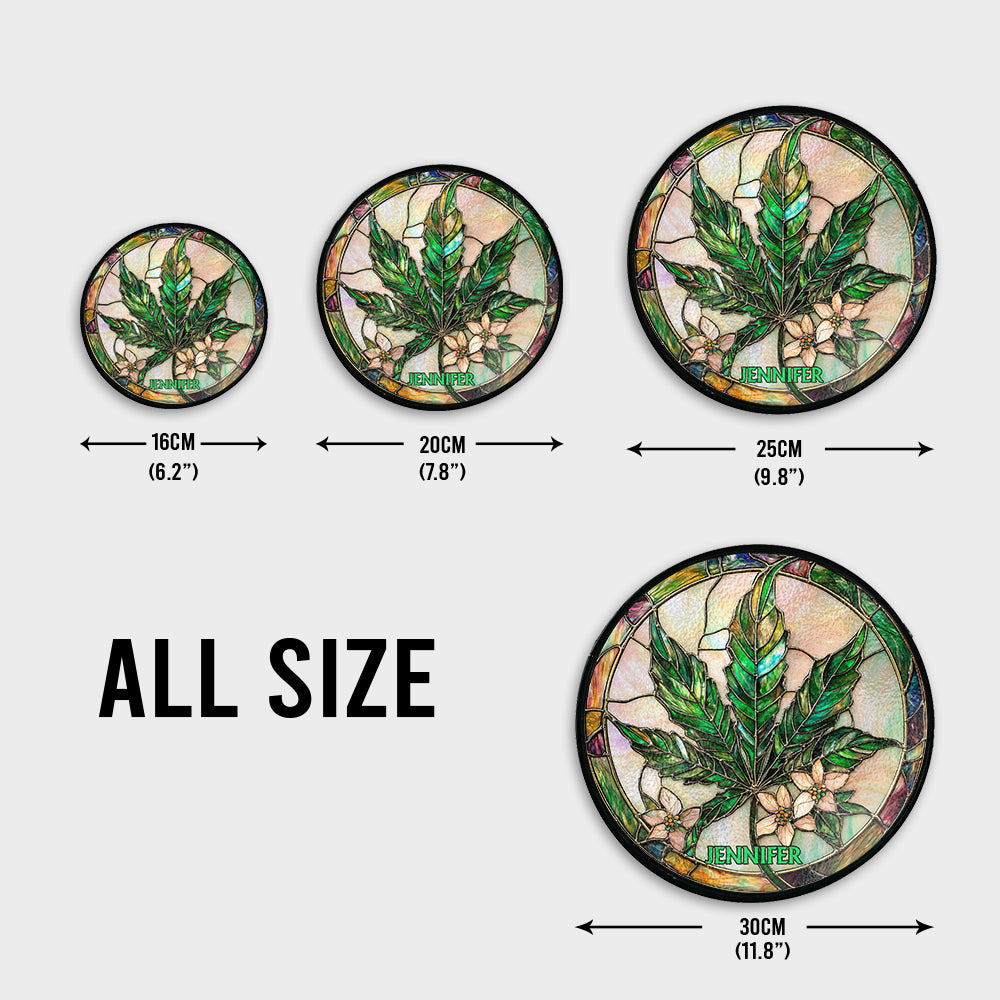 High Times – Personalisierter Cannabis-Sonnenfänger aus Buntglas