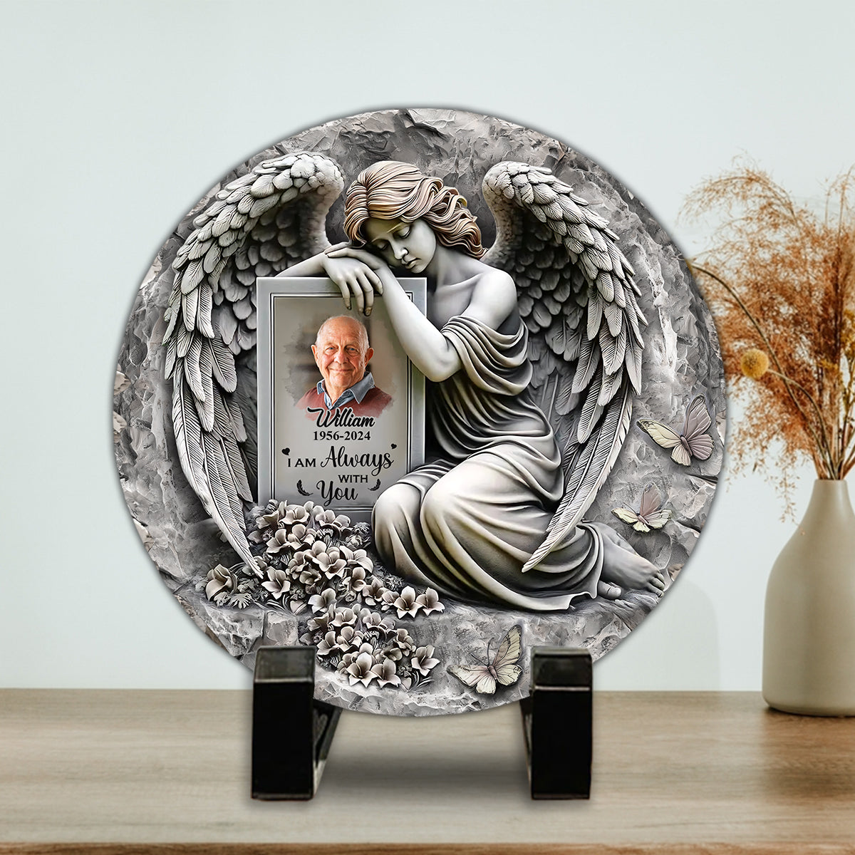 I'm Always With You - Personalized Memorial Round Shaped Stone