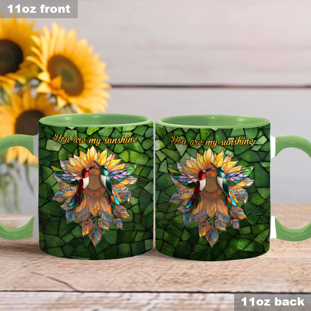 You Are My Sunshine - Personalized Couple Accent Mug