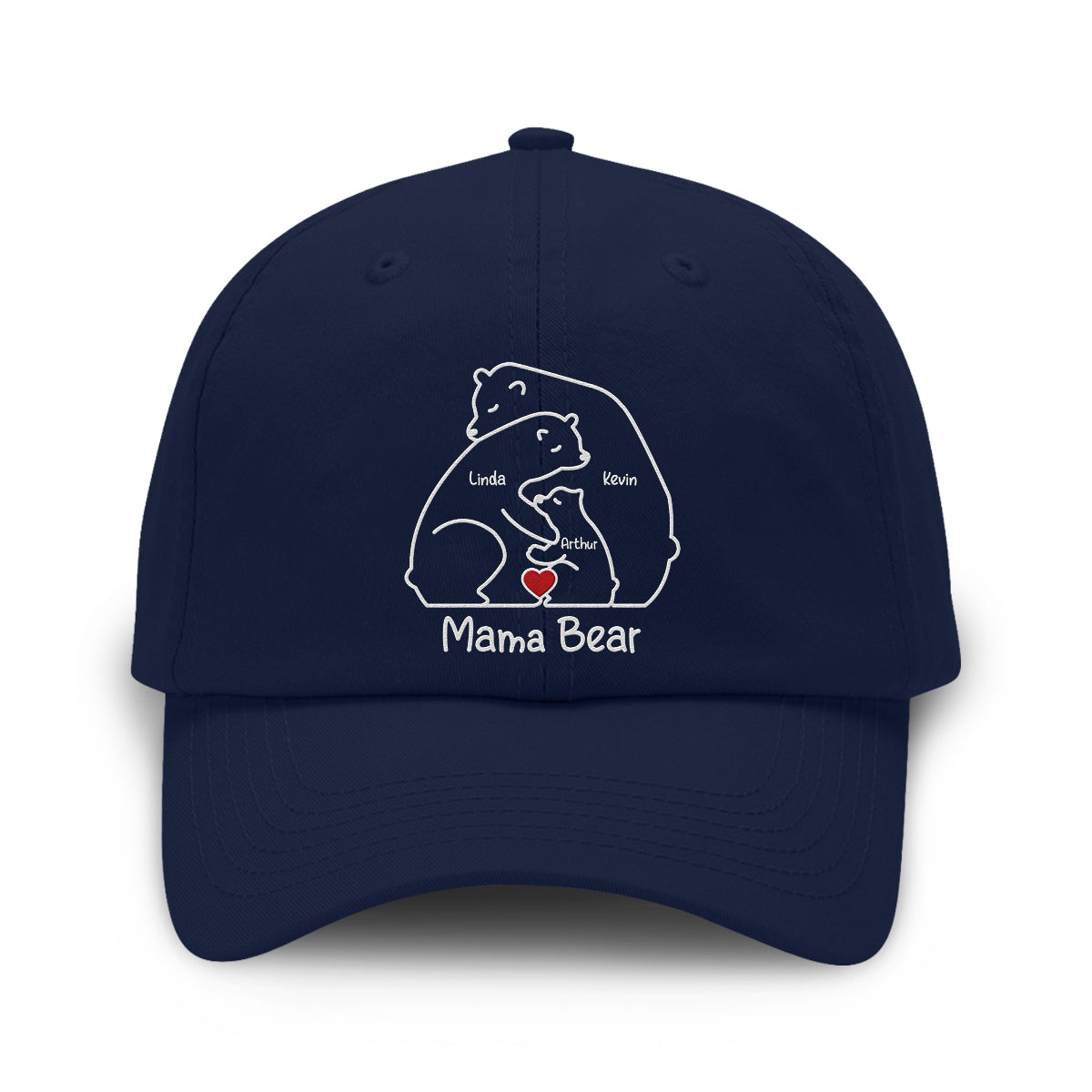 Mama Bear Hugging Her Cubs - Personalized Mother Embroidered Classic Cap